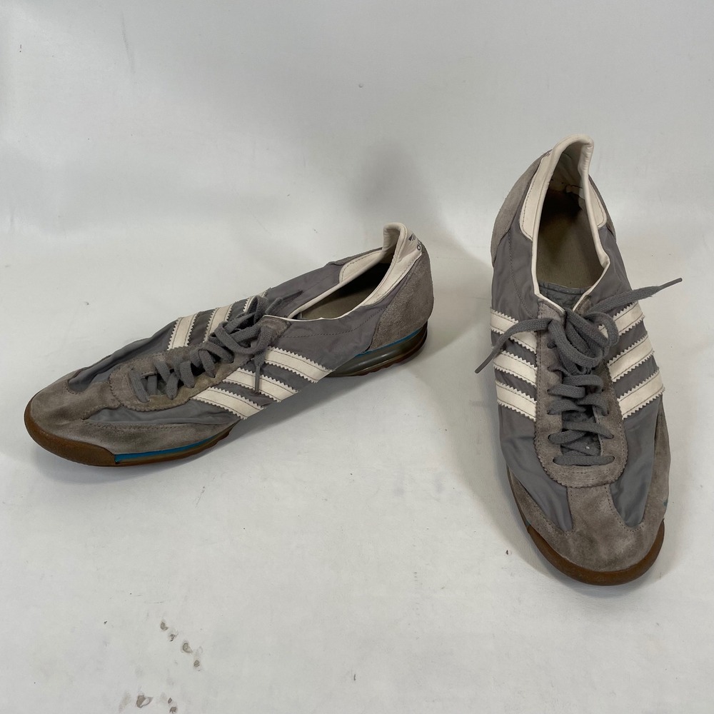 Adidas SL 72 Mens 10.5 Grey White Blue Suede Nylon Sneakers B24807 Retro Runner